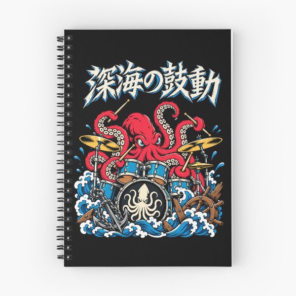 Item preview, Kraken Drummer – Deep Sea Rock Monster Ocean Metal Music T-Shirt designed and sold by Leeded.