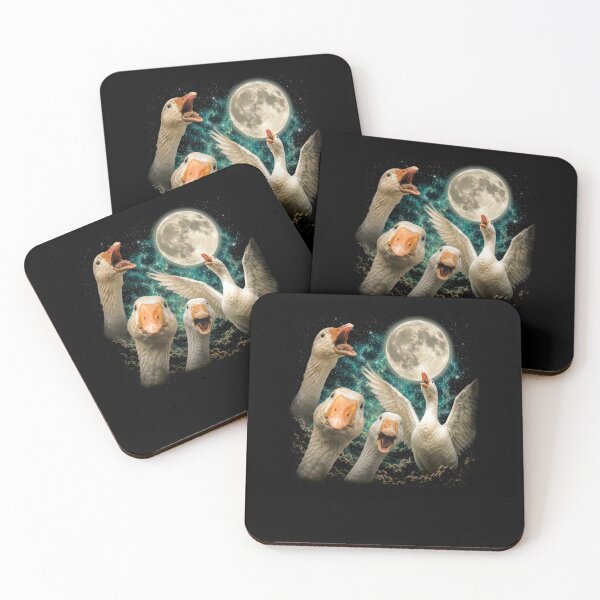 Item preview, Goose Quartet Under Full Moon Fantasy designed and sold by ostenlee.