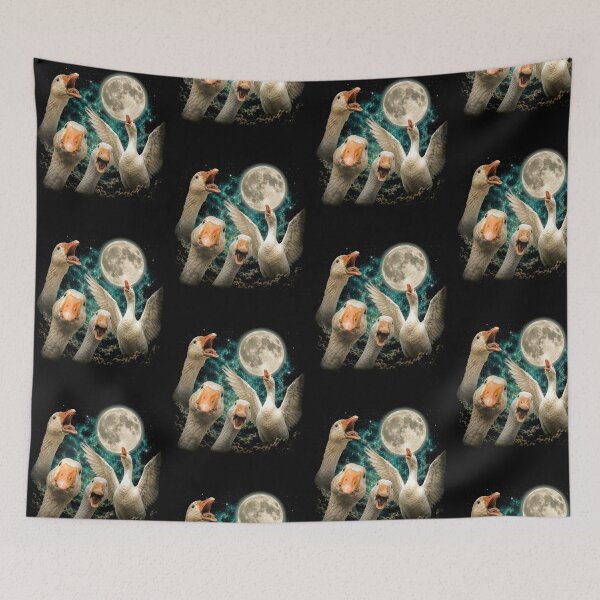 Item preview, Goose Quartet Under Full Moon Fantasy designed and sold by ostenlee.