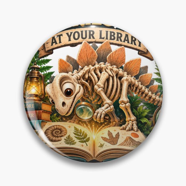 Item preview, Mysteries Await at Your Library Triceratops Dinosaur 2027 designed and sold by OUICHA.