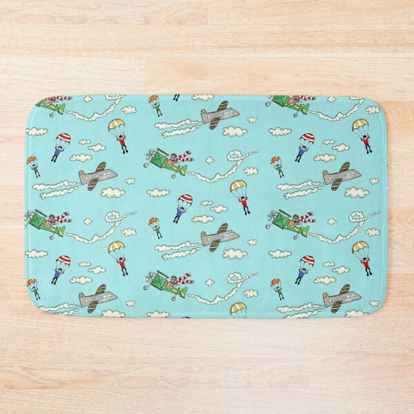 Item preview, Planes and Parachutes - Blue Background designed and sold by Helen McCartney Designs.