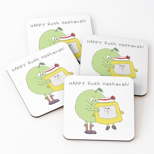 Item preview, Happy Rosh Hashanah Cute Apple and Honey Hug Cartoon – Jewish New Year Shana Tova Art designed and sold by MyxaART.
