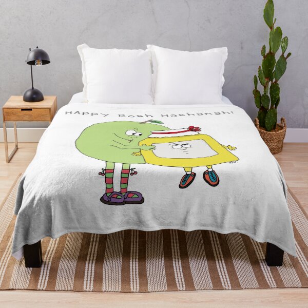 Item preview, Happy Rosh Hashanah Cute Apple and Honey Hug Cartoon – Jewish New Year Shana Tova Art designed and sold by MyxaART.