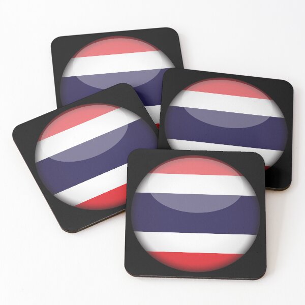 Item preview, Thai 3D Round Flag Thailand Pride Design designed and sold by yazdogs.