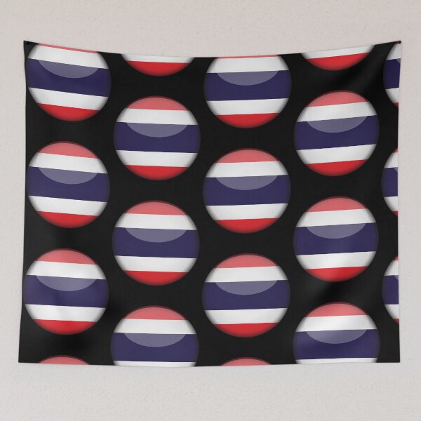 Item preview, Thai 3D Round Flag Thailand Pride Design designed and sold by yazdogs.