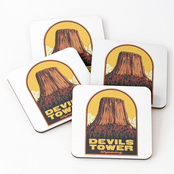 Item preview, Devils Tower Wyoming Retro Vintage Travel Illustration designed and sold by HalpinDesign.