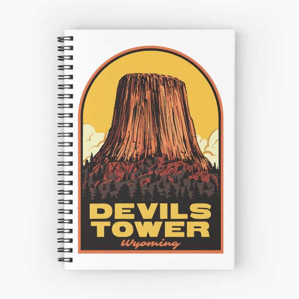 Item preview, Devils Tower Wyoming Retro Vintage Travel Illustration designed and sold by HalpinDesign.