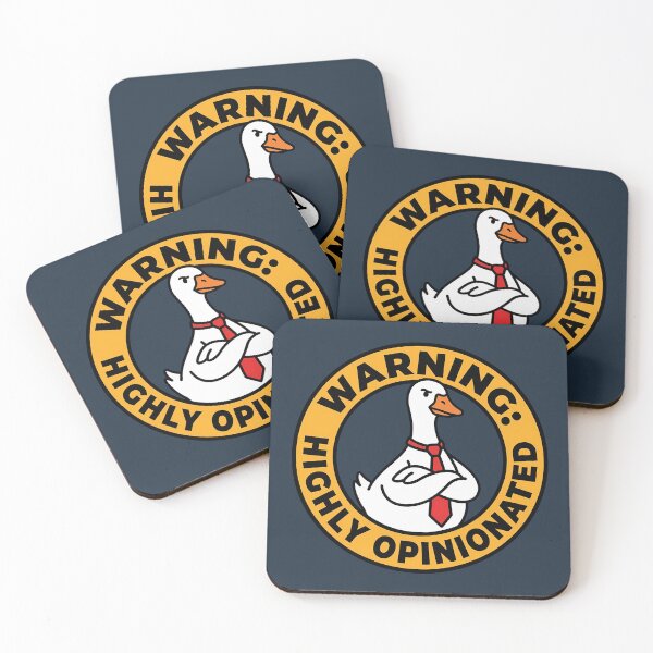 Item preview, Warning Highly Opinionated Sarcastic Goose Shield Badge designed and sold by DripCultureLab.