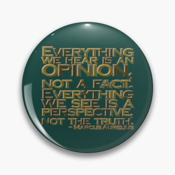 Artikelvorschau, Marcus Aurelius Zitat-Schablone (Alles ist Ansichtssache) entworfen und verkauft von Cathedral of Curiosity.