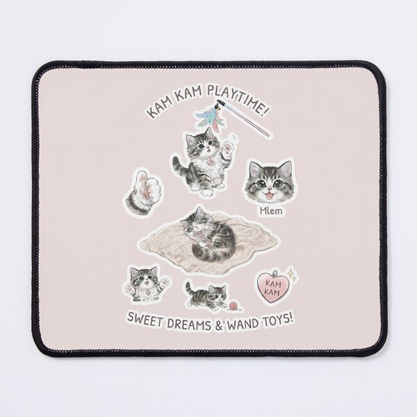 Item preview, Kam Kam Playtime Cute Tabby Kitten Sticker Sheet - Cat Lover Gift designed and sold by PetalsPaws.