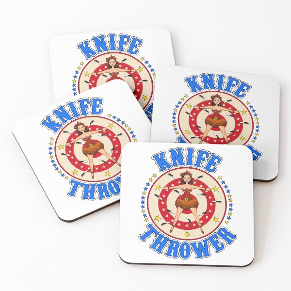 Item preview, Knife Thrower Circus Monkey Poster designed and sold by DANGERSTRANG.