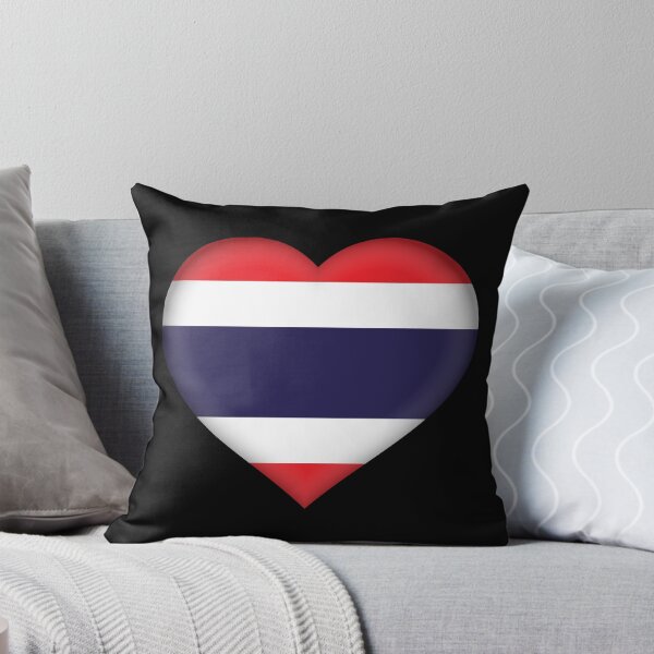 Item preview, Thai Flag Heart 3D Thai Love Gift Design designed and sold by yazdogs.