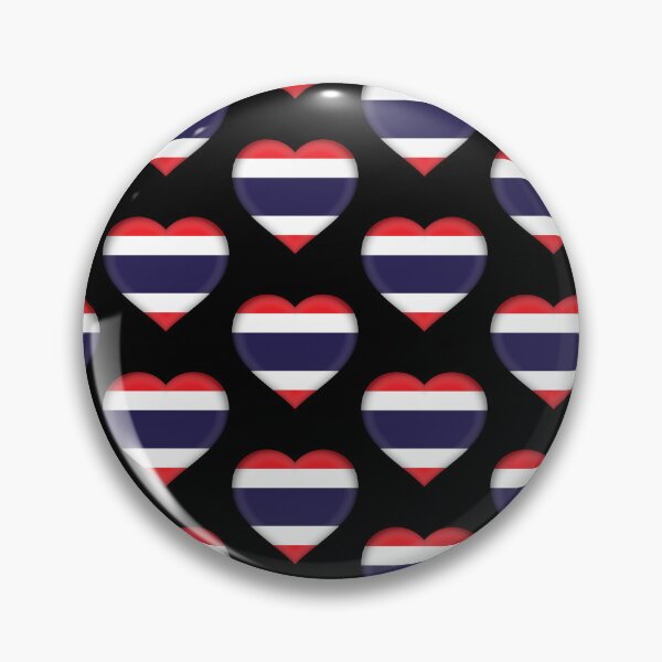 Item preview, Thai Flag Heart 3D Thai Love Gift Design designed and sold by yazdogs.