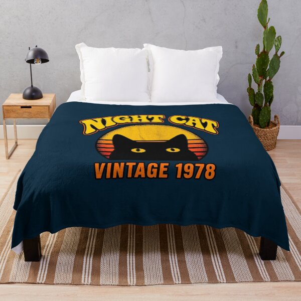 Item preview, Night Cat Vintage Sunset Badge designed and sold by DANGERSTRANG.