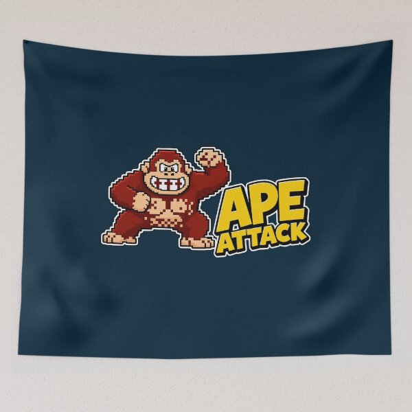 Item preview, Ape Attack Retro Game Character designed and sold by DANGERSTRANG.