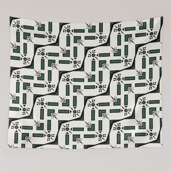 Item preview, Evergreen Pathways designed and sold by Space & Care - Art Deco GeoMetrica.