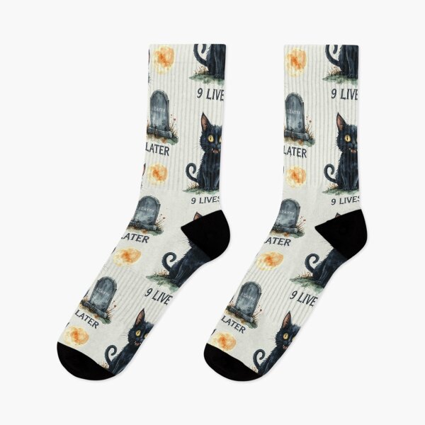 Item preview, Nine lives later, little black cat with moon designed and sold by LiskoDesign.