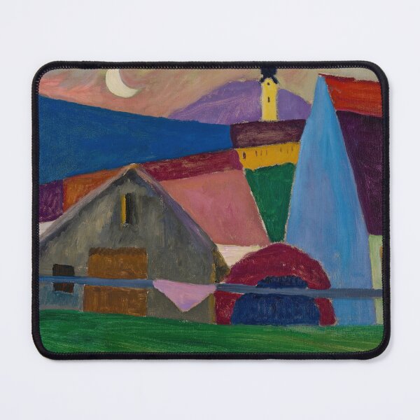 Item preview, Mond über Murnau (Moon Over Murnau) alpine sunrise village landscape painting by German Expressionist artist Gabriele Münter designed and sold by Jéanpaul  Ferro.