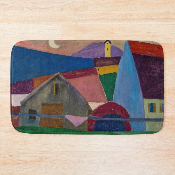 Item preview, Mond über Murnau (Moon Over Murnau) alpine sunrise village landscape painting by German Expressionist artist Gabriele Münter designed and sold by Jéanpaul  Ferro.