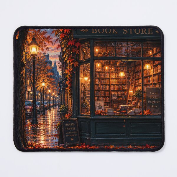 Item preview, Autumn Bookstore After the Rain designed and sold by H-Tsvetkova.