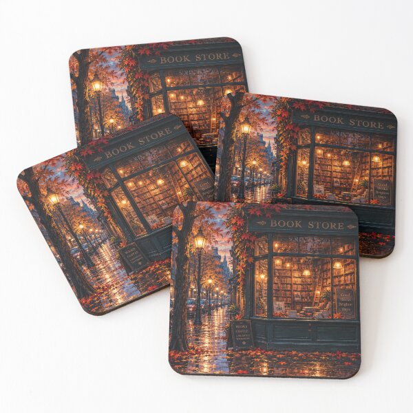 Item preview, Autumn Bookstore After the Rain designed and sold by H-Tsvetkova.