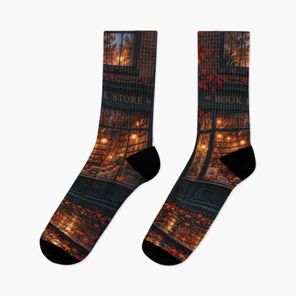 Item preview, Autumn Bookstore After the Rain designed and sold by H-Tsvetkova.