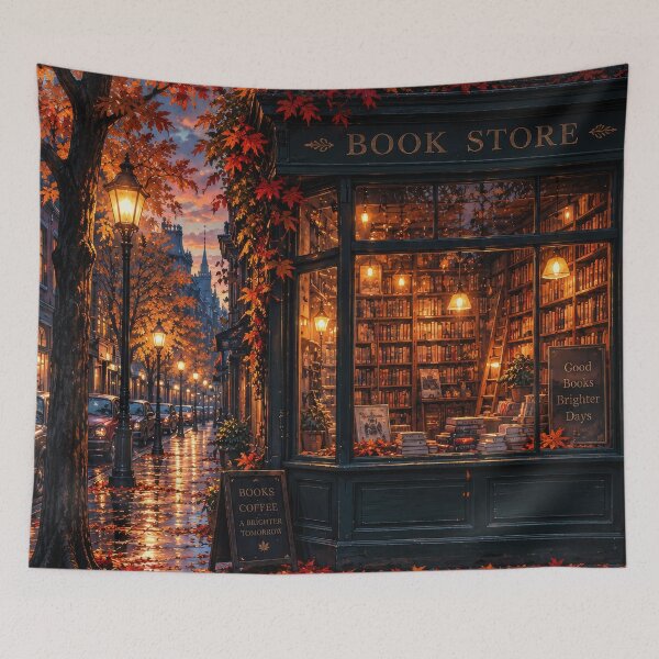 Item preview, Autumn Bookstore After the Rain designed and sold by H-Tsvetkova.