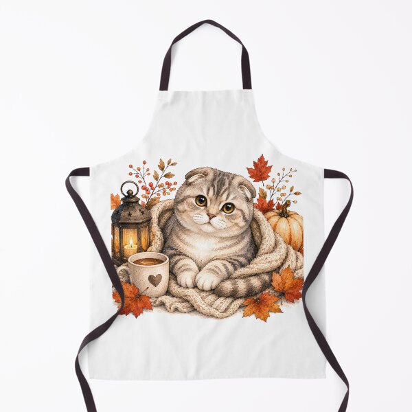 Item preview, Scottish Fold and Autumn Leaves | Fall Cat designed and sold by PAPIRO SIGLO XXI.