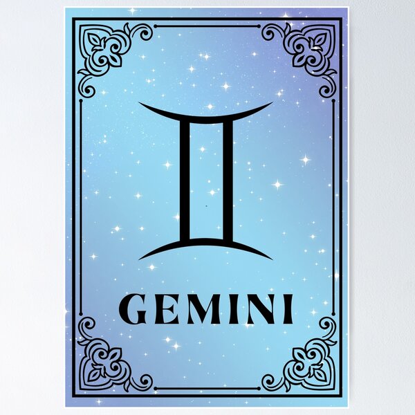 Item preview, Mystical Gemini Zodiac Sign Celestial Astrology Design designed and sold by S-and-W-4ever.
