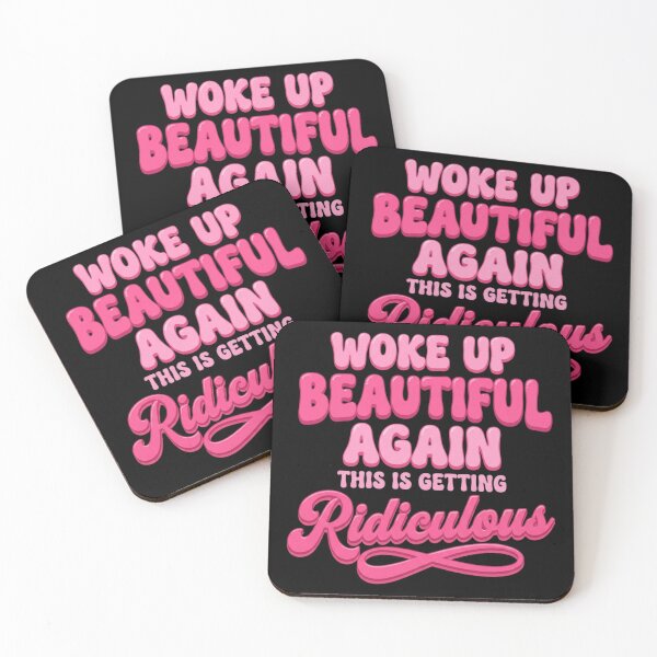 Item preview, Woke Up Beautiful Again Funny Women Sassy Beauty Humor T-Shirt designed and sold by Trendably.