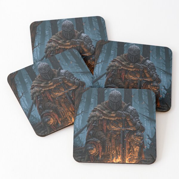 Item preview, Dark Fantasy Knight Resting by a Bonfire designed and sold by The Grimforge.
