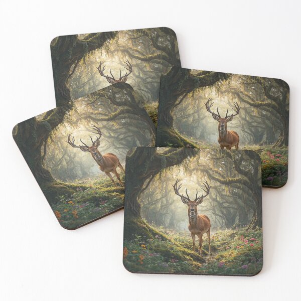 Item preview, Majestic Deer in Enchanted Forest designed and sold by ArcaneVisionArt.