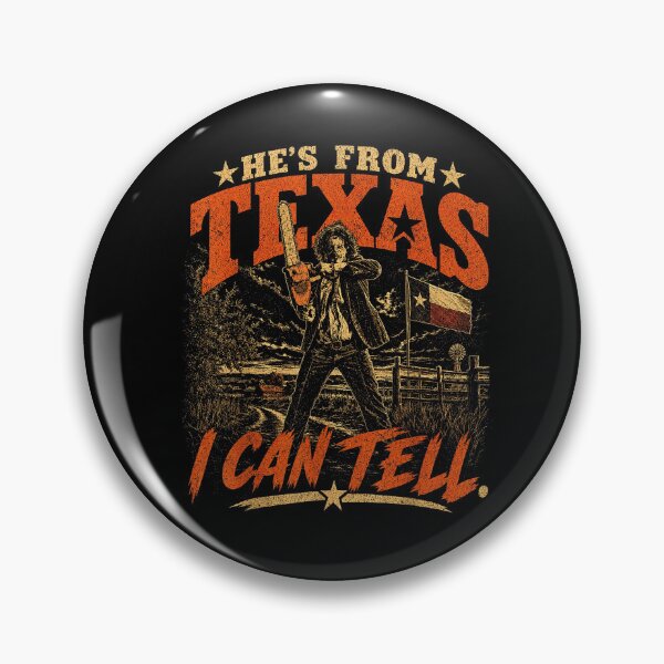 Item preview, Hes From Texas I Can Tell Chainsaw Horror Shirt designed and sold by Minranshop.