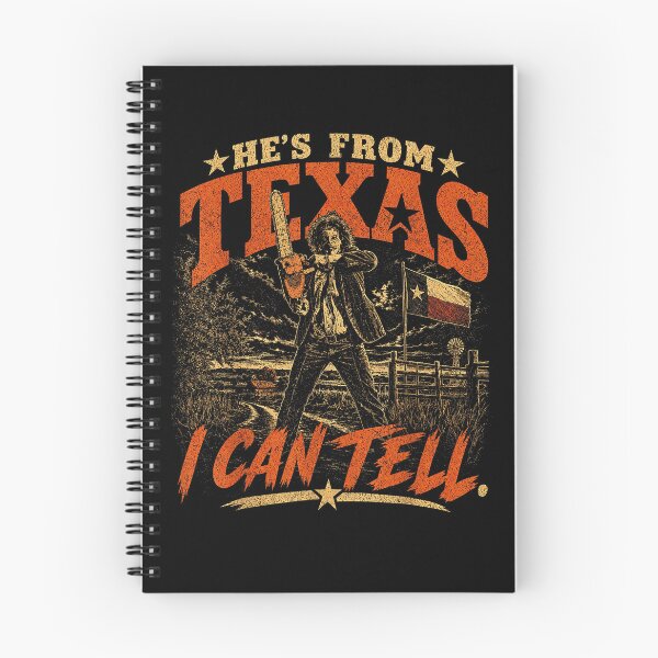 Item preview, Hes From Texas I Can Tell Chainsaw Horror Shirt designed and sold by Minranshop.