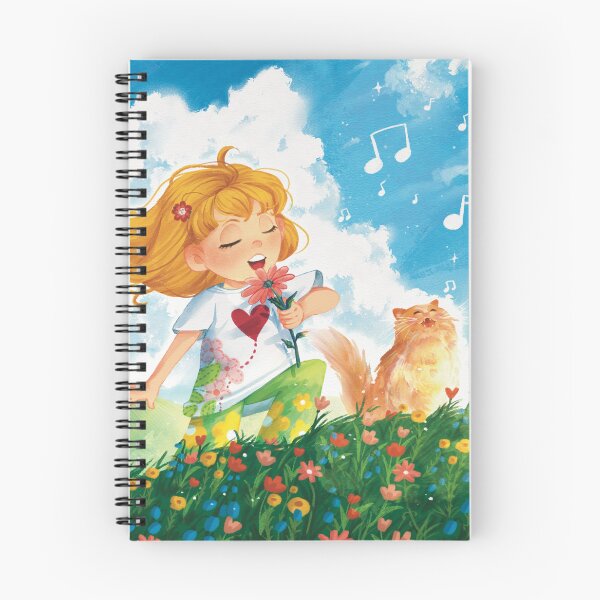 Item preview, Cute Girl Sings with Cat designed and sold by Penguin-dreams.