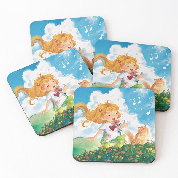 Item preview, Cute Girl Sings with Cat designed and sold by Penguin-dreams.