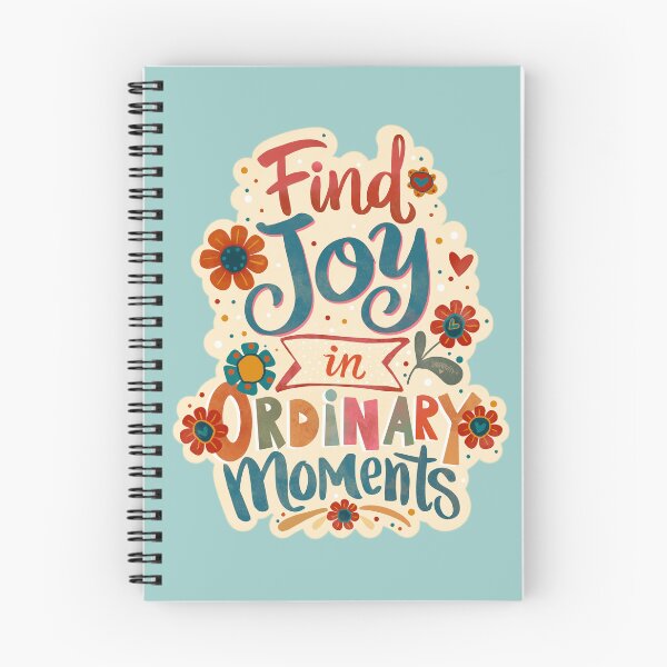 Item preview, Find Joy in Ordinary Moments – Colorful Floral Quote Art designed and sold by Inspirivity.
