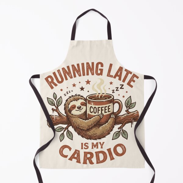 Item preview, Funny Coffee Lover Sloth Running Late Is My Cardio designed and sold by legendaryskins.