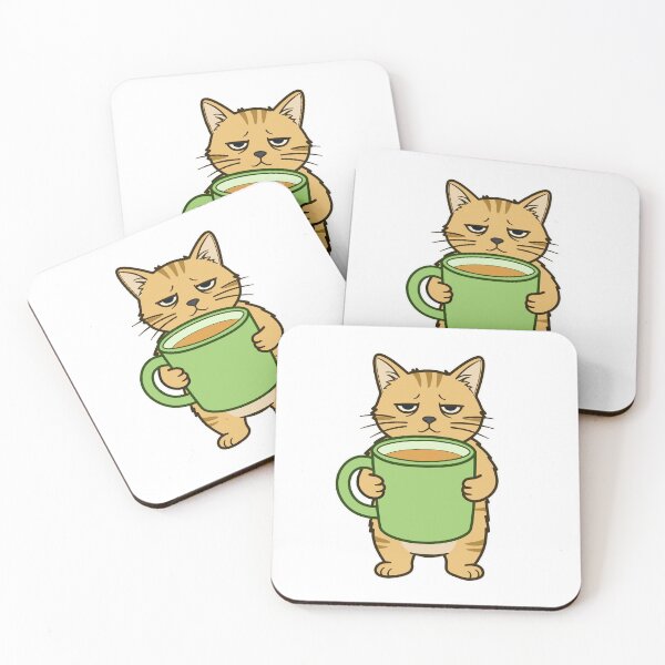 Item preview, Orange Cat Holding Green Coffee Mug designed and sold by cloneshark.