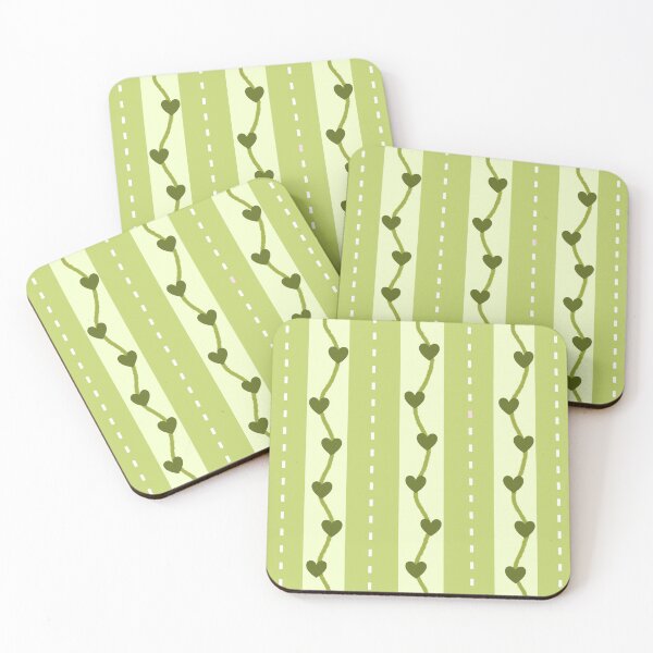 Item preview, Cute green Vertical Stripes and Wavy Heart Seamless Pattern Background designed and sold by Manyart13031992.