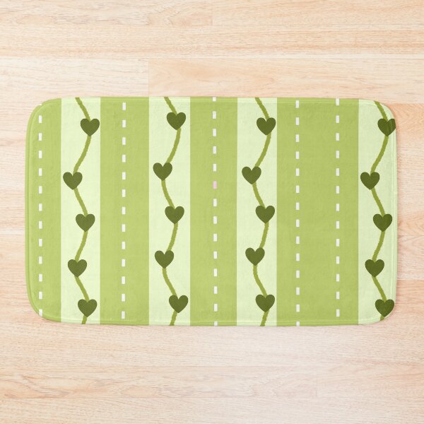 Item preview, Cute green Vertical Stripes and Wavy Heart Seamless Pattern Background designed and sold by Manyart13031992.