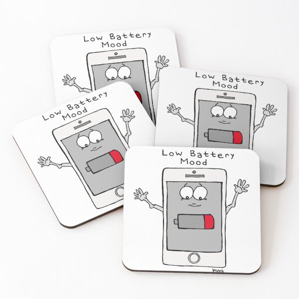 Item preview, Low Battery Mood Sticker | Funny Smartphone Energy Meme designed and sold by MyxaART.
