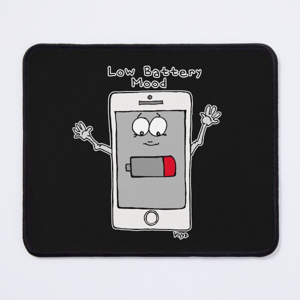 Item preview, Low Battery Mood Sticker | Funny Smartphone Energy Meme designed and sold by MyxaART.