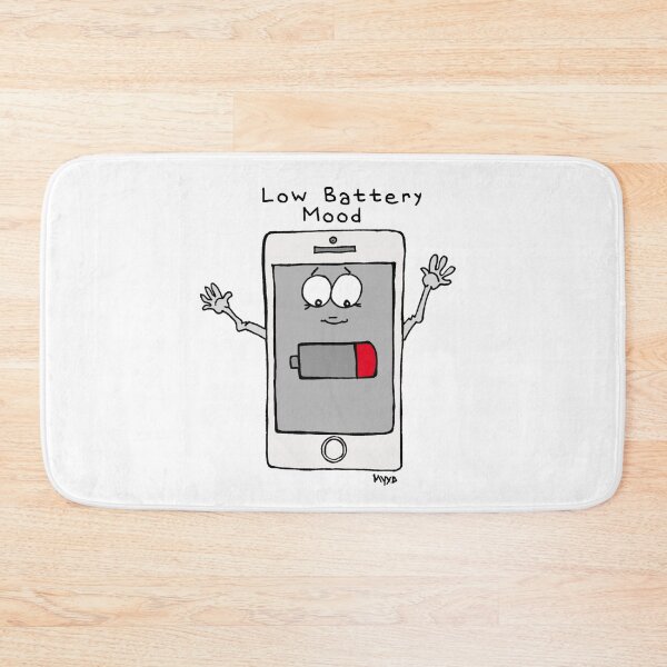 Item preview, Low Battery Mood Sticker | Funny Smartphone Energy Meme designed and sold by MyxaART.