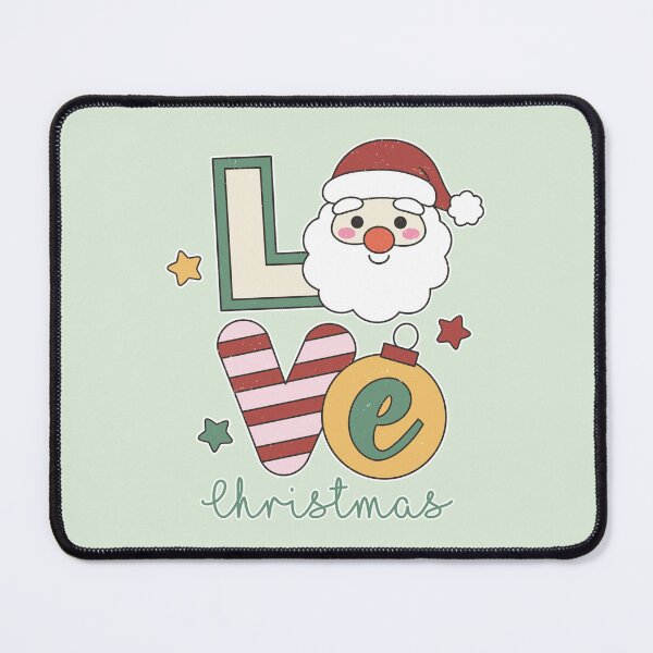 Item preview, Retro Love Christmas Santa Claus, Vintage Holiday Bauble And Candy Cane Pattern designed and sold by zozo-shop.