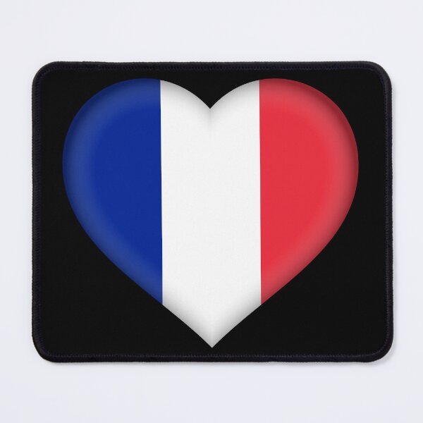 Item preview, French Flag Heart 3D French Love Gift Design designed and sold by yazdogs.