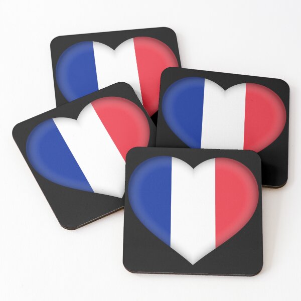 Item preview, French Flag Heart 3D French Love Gift Design designed and sold by yazdogs.