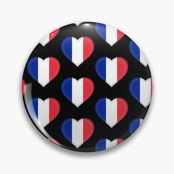 Item preview, French Flag Heart 3D French Love Gift Design designed and sold by yazdogs.
