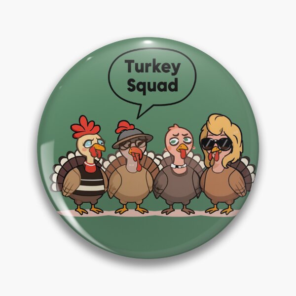 Item preview, Turkey Squad Funny Thanksgiving Cartoon Turkeys Cute Holiday Tee Design designed and sold by VibranPalette.