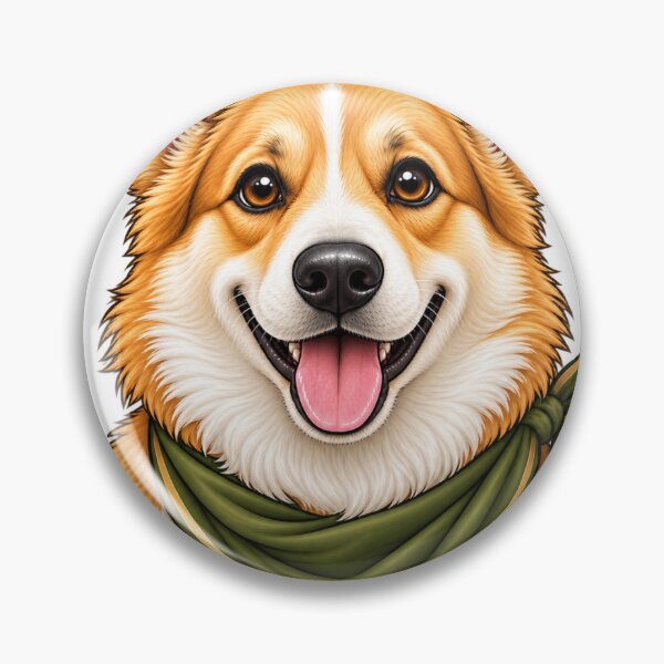 Item preview, Corgi Portrait Bandana Illustration Dog Lover Gift designed and sold by Rod & Retriever.